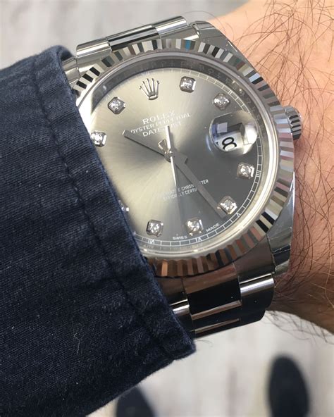 rolex datejust 41 rhodium dial review|rolex datejust 41 rhodium price.